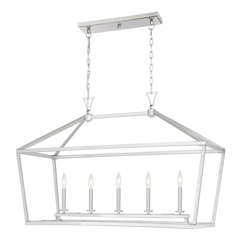 Townsend 5-Light Linear Chandelier in Polished Nickel