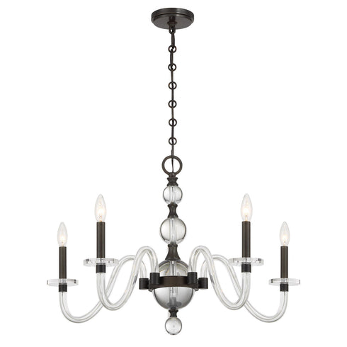 Aragon 5-Light Chandelier in Mediterranean Bronze