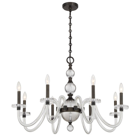 Aragon 8-Light Chandelier in Mediterranean Bronze