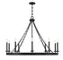 Seville 10-Light Chandelier in Matte Black