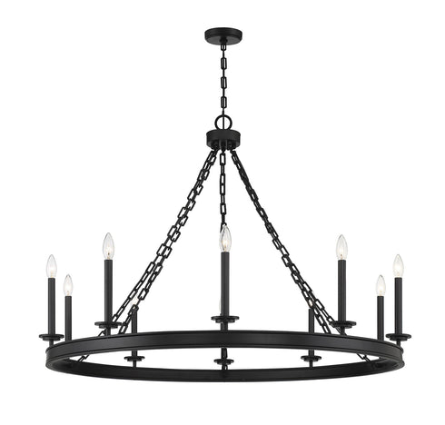 Seville 10-Light Chandelier in Matte Black