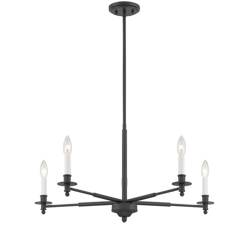 Jasmine 5-Light Chandelier in Matte Black