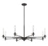 Jasmine 8-Light Chandelier in Matte Black
