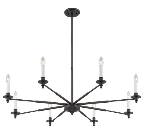 Jasmine 8-Light Chandelier in Matte Black