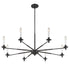 Jasmine 8-Light Chandelier in Matte Black
