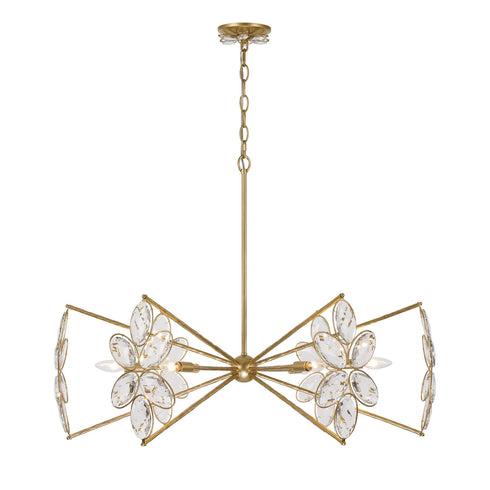 Marbella 6-Light Chandelier in Gold Shimmer by Breegan Jane