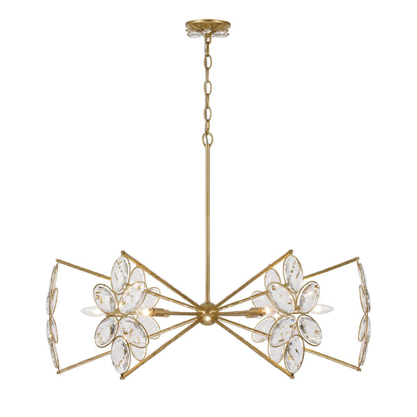 Marbella 6-Light Chandelier in Gold Shimmer by Breegan Jane