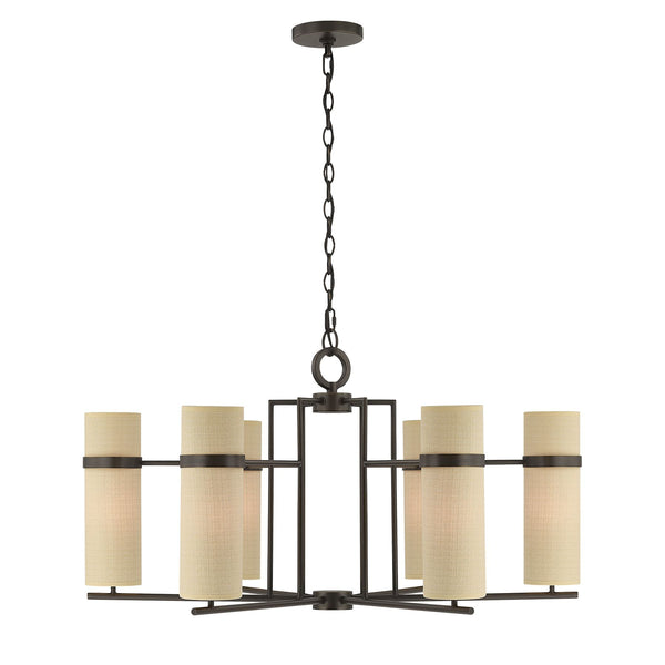 Weston 6-Light Chandelier in Mediterranean Bronze by Dann Foley