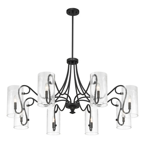 Calgary 8-Light Chandelier in Matte Black