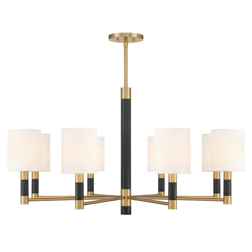Conrad 8-Light Chandelier in Warm Brass