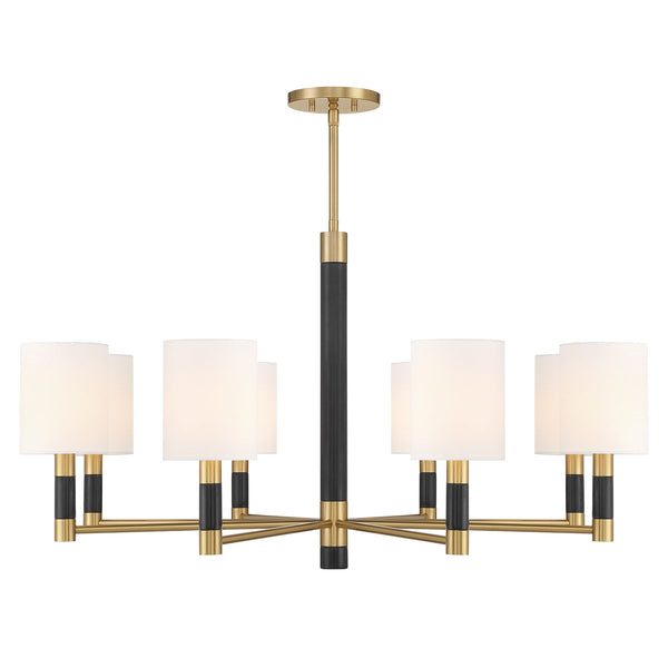 Conrad 8-Light Chandelier in Warm Brass