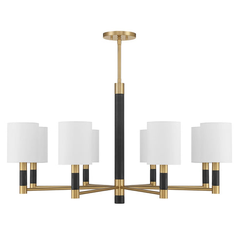 Conrad 8-Light Chandelier in Warm Brass