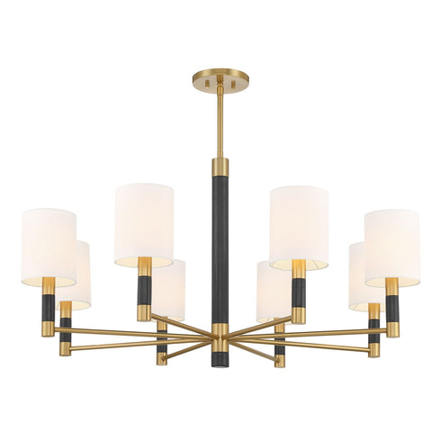 Conrad 8-Light Chandelier in Warm Brass