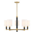 Conrad 5-Light Chandelier in Warm Brass