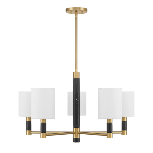Conrad 5-Light Chandelier in Warm Brass