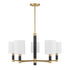 Conrad 5-Light Chandelier in Warm Brass