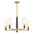 Conrad 5-Light Chandelier in Warm Brass