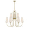 Wilkes 9-Light Chandelier in Warm Brass by Dann Foley