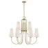 Wilkes 9-Light Chandelier in Warm Brass by Dann Foley