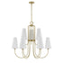 Wilkes 9-Light Chandelier in Warm Brass by Dann Foley