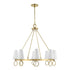 Wilkes 8-Light Chandelier in Warm Brass by Dann Foley