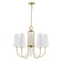 Wilkes 5-Light Chandelier in Warm Brass by Dann Foley