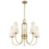 Wilkes 5-Light Chandelier in Warm Brass by Dann Foley