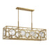 Balfour 8-Light Linear Chandelier in Warm Brass