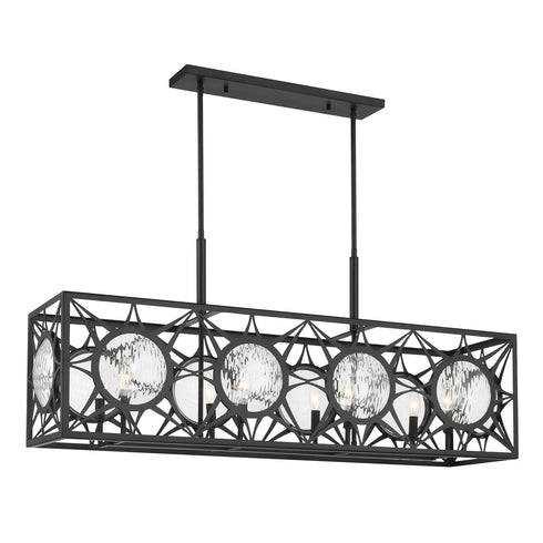 Balfour 8-Light Linear Chandelier in Warm Brass
