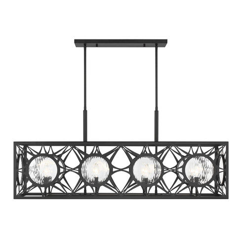 Balfour 8-Light Linear Chandelier in Warm Brass