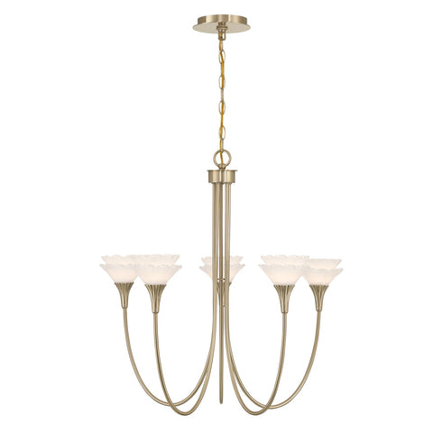 Florena 5-Light Chandelier in Noble Brass by Breegan Jane