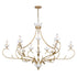 Muse 12-Light Chandelier in French Gold and White Cashmere by Breegan Jane