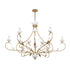 Muse 12-Light Chandelier in French Gold and White Cashmere by Breegan Jane