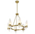Nouvel 6-Light Chandelier in Warm Brass