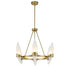 Nouvel 6-Light Chandelier in Warm Brass