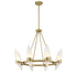 Nouvel 8-Light Chandelier in Warm Brass