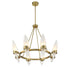 Nouvel 8-Light Chandelier in Warm Brass