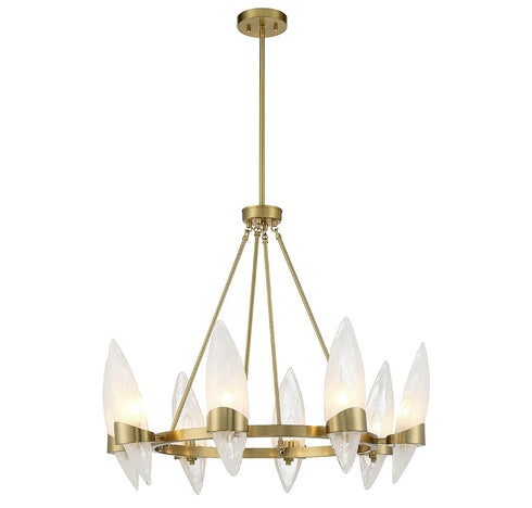 Nouvel 8-Light Chandelier in Warm Brass