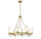 Nouvel 8-Light Chandelier in Warm Brass
