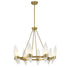 Nouvel 8-Light Chandelier in Warm Brass