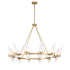 Nouvel 12-Light Chandelier in Warm Brass
