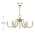 Bergdorf 6-Light Chandelier in Warm Brass