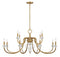 Bergdorf 12-Light Chandelier in Warm Brass