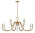 Bergdorf 12-Light Chandelier in Warm Brass