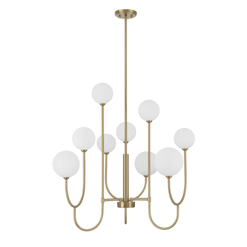 Chester 9-Light Chandelier in Noble Brass