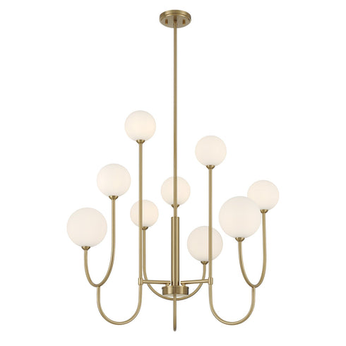 Chester 9-Light Chandelier in Noble Brass