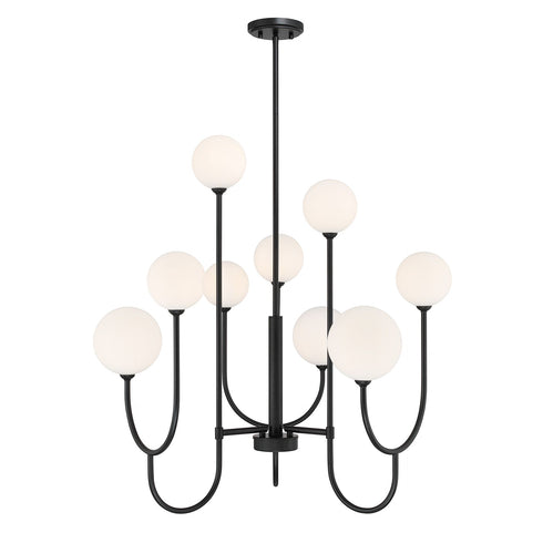 Chester 9-Light Chandelier in Noble Brass