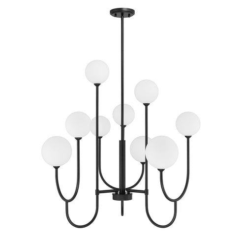 Chester 9-Light Chandelier in Noble Brass