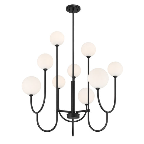 Chester 9-Light Chandelier in Noble Brass