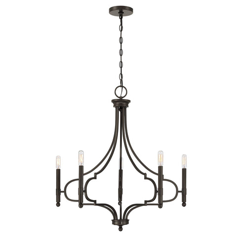 Woodlawn 5-Light Chandelier in Noble Brass